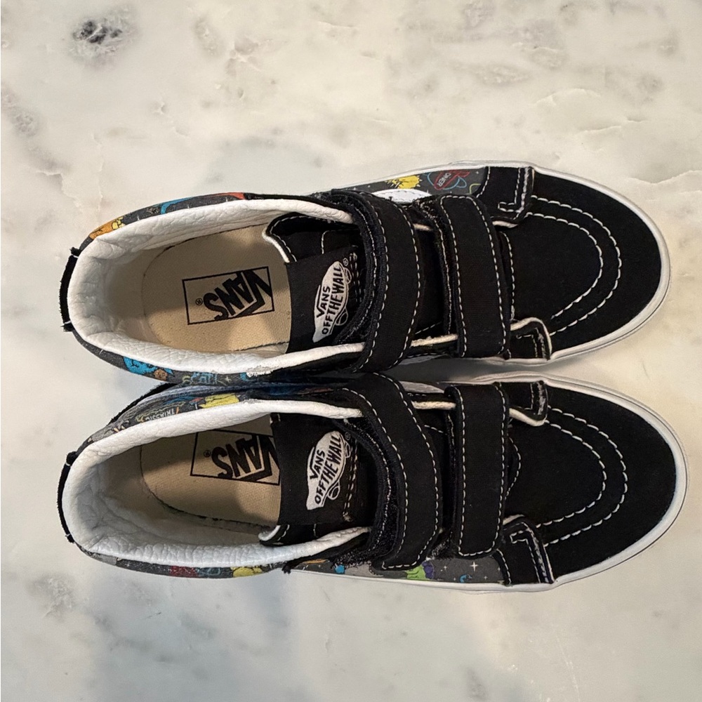 Vans Kids Dinosaur Print - High-Top Sneakers  Size: 2.5Y US Kids - Picture 4 of 7